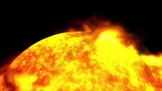 火焰太阳元素太阳自转与太阳耀斑的 3D 渲染 计算机生成的科学背景 此图像的元素由 NAS 提供斑点全球阳光耀斑活力力量宇宙运动辐射火焰背景