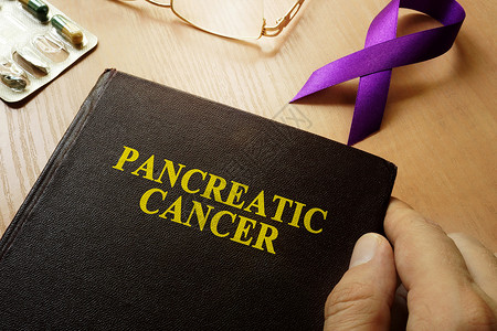 胰腺癌的符号 紫色意识丝带高清图片