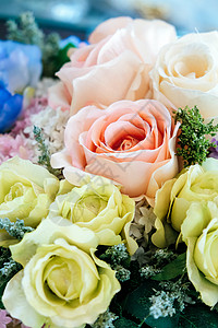 森式婚礼素材花卉背景丝绸紫色庆典美丽植物作品花束粉色玫瑰花摄影背景