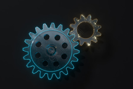 齿轮纽带工业齿轮 机械结构 3d 渲染车轮工厂纽带商业力学技术互锁机器合作团队背景