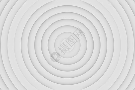 圆形循环简单的白色圆圈抽象背景  3D 插图墙纸漩涡涡流生长中心海报材料几何学曲线圆形背景