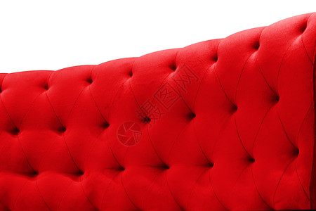 白色上豪华红色沙发天鹅绒垫衬垫魅力纺织品家具按钮座位装潢框架材料椅子紫色背景图片