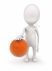 3d 立体人玩篮球概念高清图片
