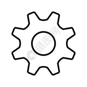 白色背景上的齿轮或齿轮图标 技术驱动符号工厂力学旋转工作机械团队圆圈进步车轮机器支持高清图片素材