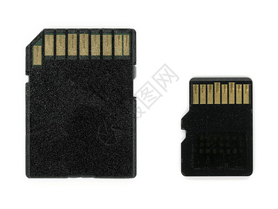 SD和微型SD内存卡比较背景图片