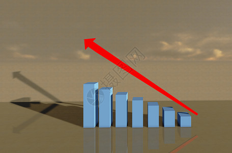 增长图身高商业金融赚钱营销蓝色红色图表反射背景图片