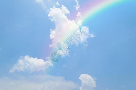蓝天有彩虹风景太阳蓝色自由墙纸活力气氛日光天堂空气高清图片