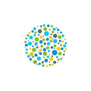 炫彩圆点彩色圆点圆形标志模板插图设计 矢量 EPS 10背景