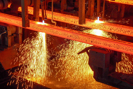 钢钢工业金属冶金焊接经济环境制造业钢坯重工业钢厂生产背景图片