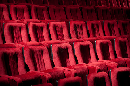 红戏椅大厅喜剧文化歌剧戏剧电影椅子剧院展示会议背景图片