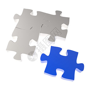 3d 拼图伙伴关系作为概念合伙空白蓝色社区插图红色成功创造力白色玩具背景图片