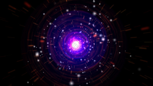 紫色黑洞抽象空间中的抽象数字虫洞粒子光隧道活力紫色力量物理插图旅行光速宇宙烟花科学背景
