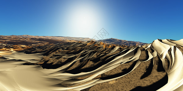3D地形在沙漠的沙丘日落  3d 渲染旅行旅游阳光场景观光蓝色世界地形天空橙子背景