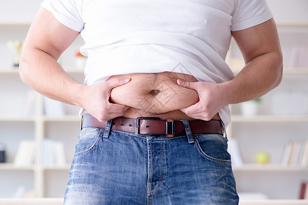厚多士在饮食概念中肥胖的胖子背景