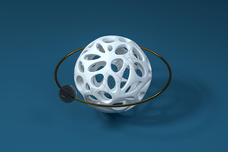 有机瓷洞材料 装饰球 3D铸造背景图片