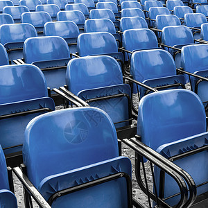 空白塑料蓝色椅子背景图片