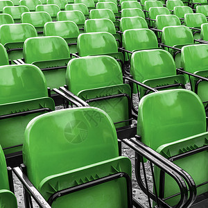 空塑料绿色椅子演员喜剧民众座位艺术行动故事剧院背景图片