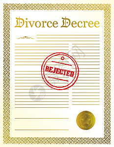 自愿离婚协议书驳回的离婚法令文件 插图设计背景