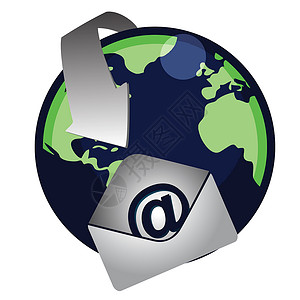 globalGlobal 电子邮件插图 矢量文件可用背景