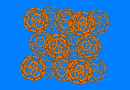 巴克球Bucky Ball 原子分子模型网格图像力量棍子债券病菌科学计算机背景