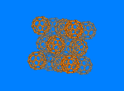 巴克球Bucky Ball 原子分子模型病菌棍子计算机网格图像科学力量债券背景