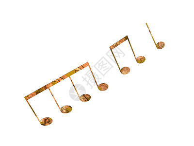 金色音符在周围漂浮沥青音乐笔记音调乐谱背景图片