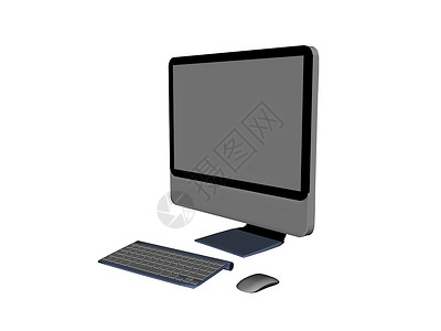 带有监视器和键盘的计算机电子老鼠电子产品数据屏幕处理技术展示背景图片