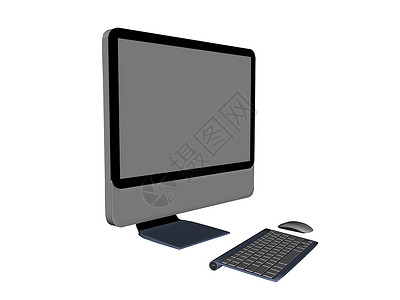 带有监视器和键盘的计算机电子老鼠屏幕数据处理展示电子产品技术背景图片