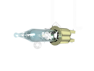 插座中的卤素灯泡灯丝褐色玻璃背景图片