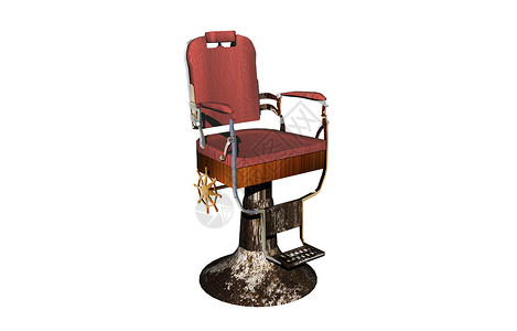 理发师旁的装饰椅水力学理发椅座位头枕理发椅子装潢背景图片