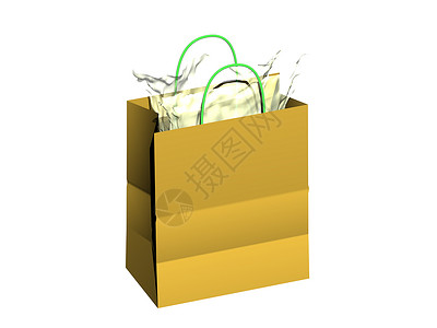 购买纸袋棕色黄色包装采购购物环保背景图片