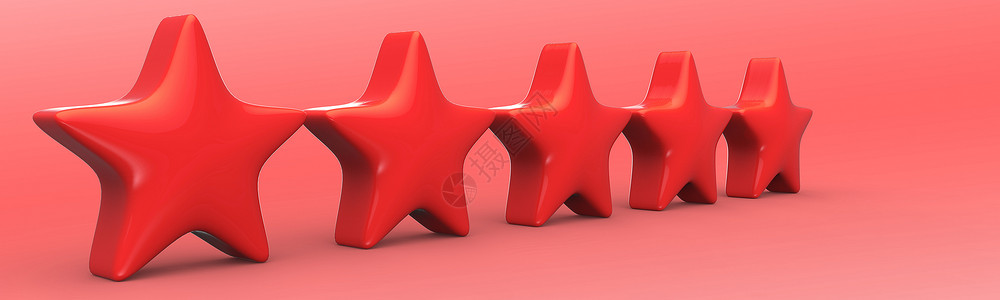 红色星星背景3d 五颗红星在彩色背景上 金星的显示和插图用于溢价审查质量酒店庆典辉光班级贵宾白色优胜者艺术问候语背景