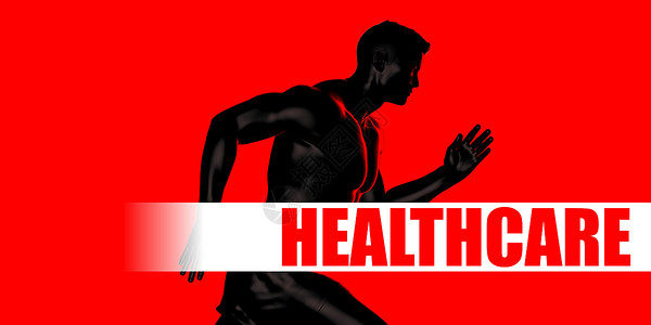 卫生保健概念黑色运动红色训练男人背景图片