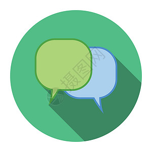 中考对话框元素用于对话框的平面设计矢量插图概念 尖形泡泡讨论论坛白色讲话网络说话圆形气泡演讲信使背景