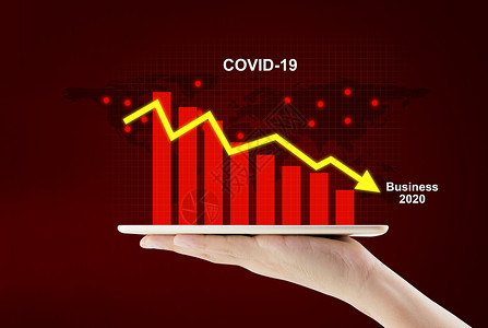 全球经济衰退 经济危机来自 covid-1 的影响商业高清图片素材