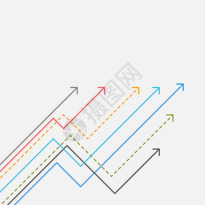 线条矢量图箭形财务摘要图表 矢量图说明生长数据营销销售量投资酒吧线条成功商业报告背景
