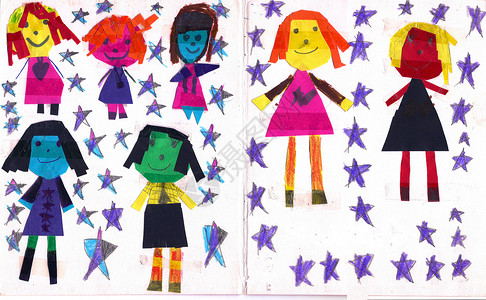儿童剪纸素材年轻的设计高清图片