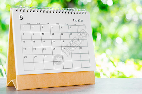 2021年8月 日历台 供组织者规划和提醒季节会议商业假期时间表日记旅行日程数字议程工作区高清图片素材