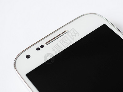 白色手机黑色屏幕技术电话背景图片