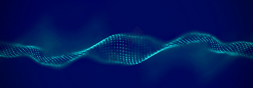 蓝色科技背景波 蓝色几何背景 数字技术音乐背景 计算机网络技术 数字科学概念 声波流背景图片