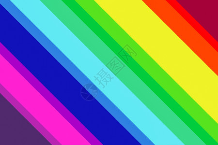 彩虹条纹素材水彩画表面高清图片