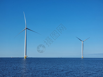 离岸风电场生态的工业的高清图片