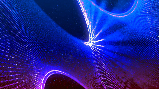 粒子视频素材背景与漂亮的蓝色抽象 3D 渲染燃烧圆圈金子粒子计算机橙子火花3d车削火焰背景