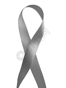 人格障碍孤立在白色背景上的灰色丝带意识哮喘治愈过敏卫生机构预防丝绸志愿者保健脑瘤背景