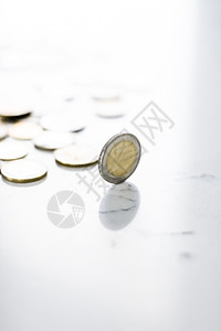 欧元硬币 欧洲联盟货币投资银行贷款假期订金繁荣经济交换薪水支付价格高清图片素材