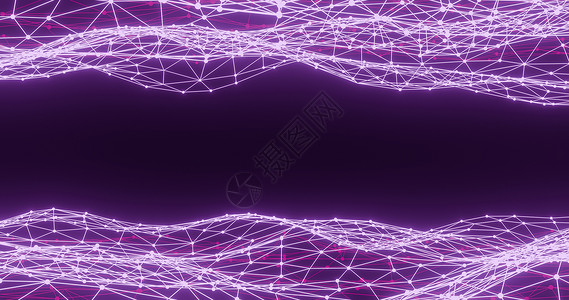 点波浪抽象线框紫色 background3d 仁德背景