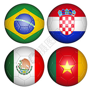 克罗地亚足球带旗帜的球游戏白色团队运动团体插图竞赛国家足球背景