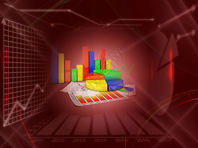商业信息图表标签插图数据馅饼数字报告横幅网络收藏红色背景图片