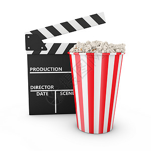 电影院摄影视频红色娱乐展示玉米小吃海报白色艺术背景图片