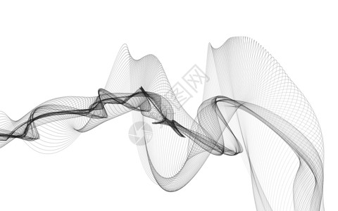 混合曲线白色背景上带有单色波浪线的抽象背景墙纸黑色艺术数据小册子创造力坡度运动流动活力背景